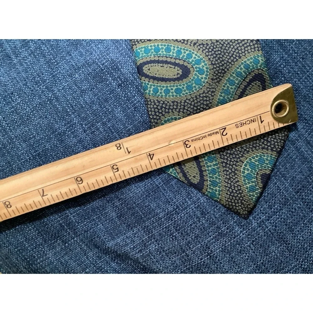 Vintage Ermenegildo Zegna Silk Tie  Geometric Made in Italy